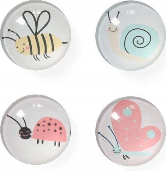 Zeller Zestaw magnesów ozdobnych, 4 sztuki, Ø 2,5 cm