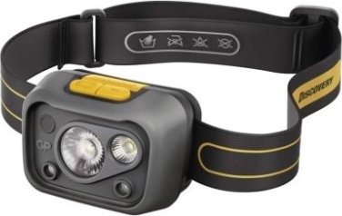 Latarka GP Latarka czołowa z czujnikiem ruchu 375lm, 110m, 4 tryby - GP DISCOVERY CHW54