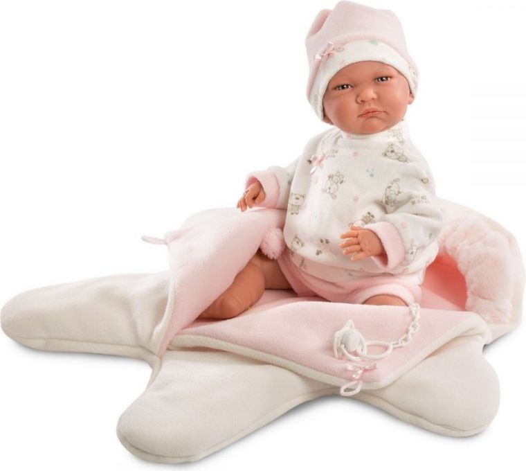 Llorens Lalka - Bobas w różowym kombinezonie, 42 cm (74038)