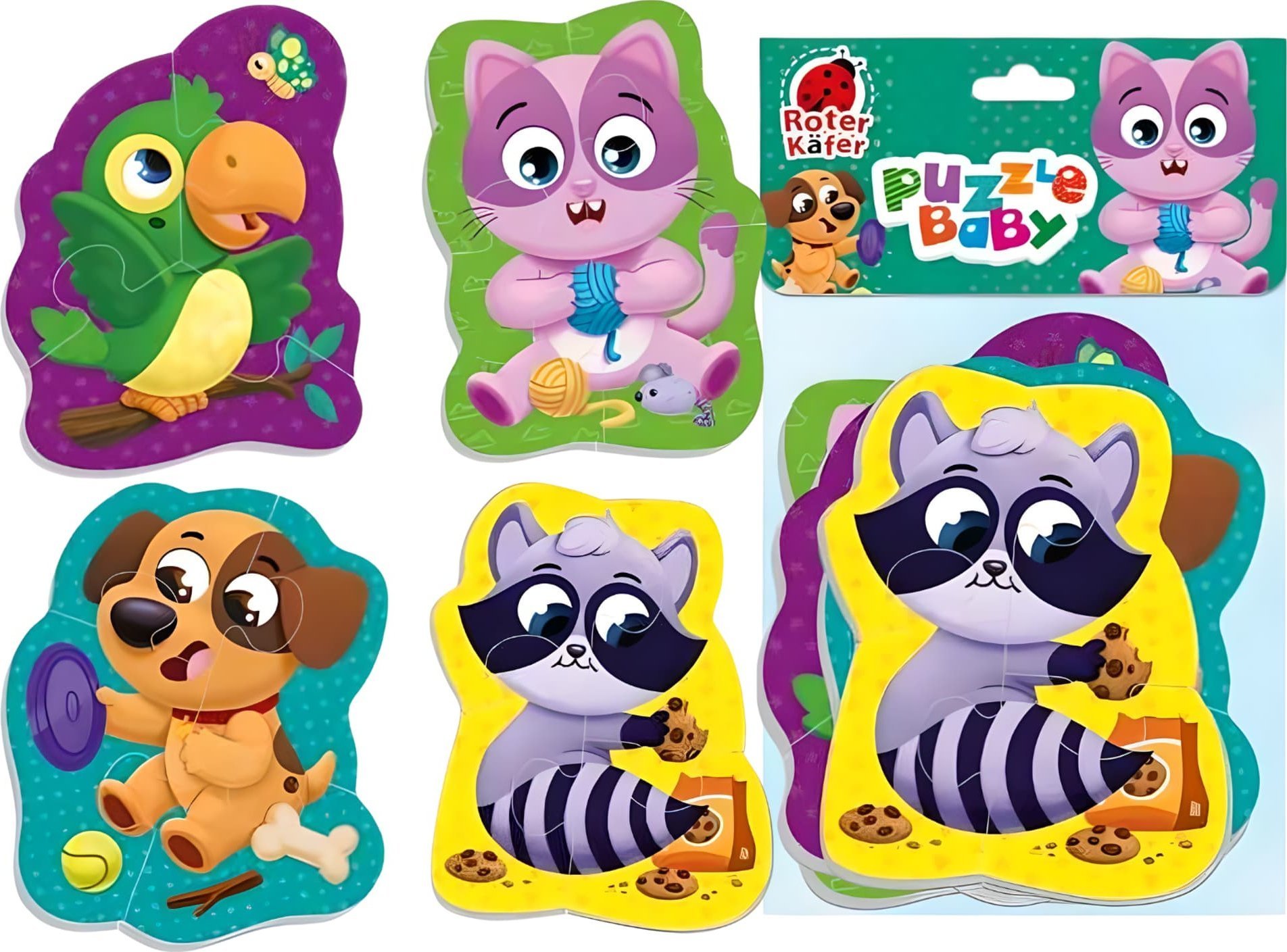 Roter Kafer Baby puzzle piankowe Zwierzęta domowe RK6010-05