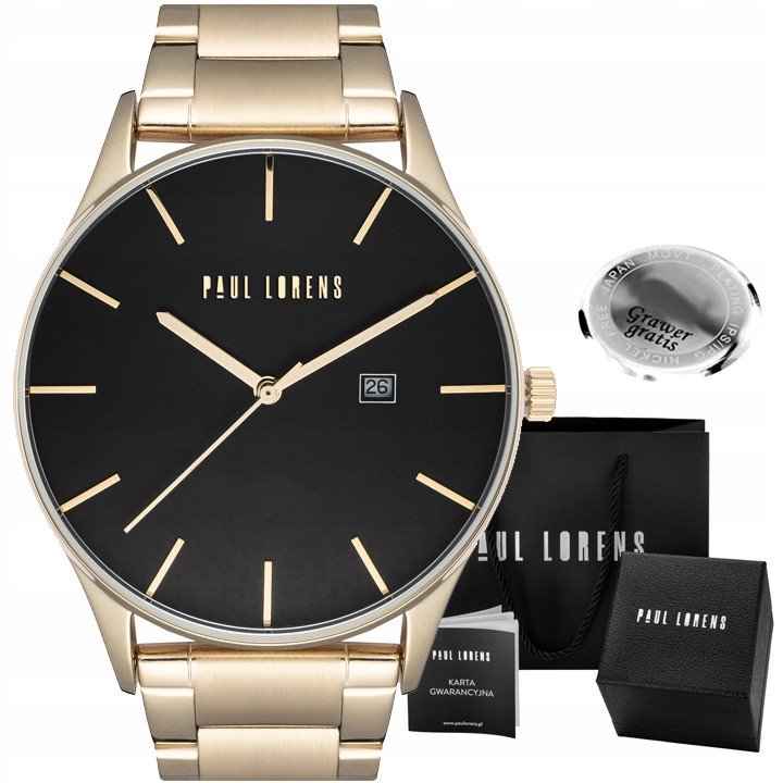 Zegarek męski Paul Lorens DELUCE-1D1 Z GRAWEREM