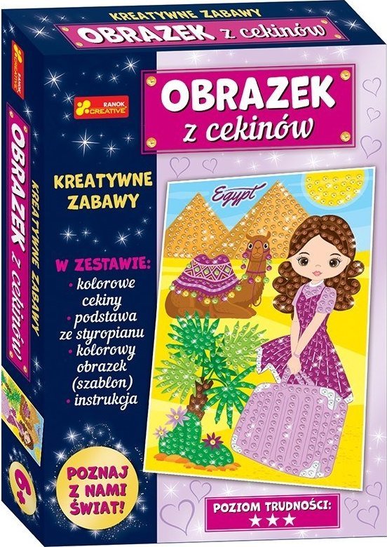 Ranok Podróże Egipt Piramidy cekinowy obrazek Ranok