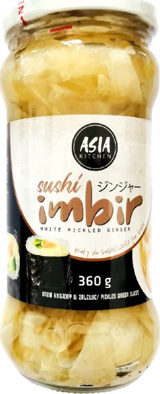 Asia Kitchen Imbir marynowany do sushi, naturalny 360g - Asia Kitchen uniwersalny
