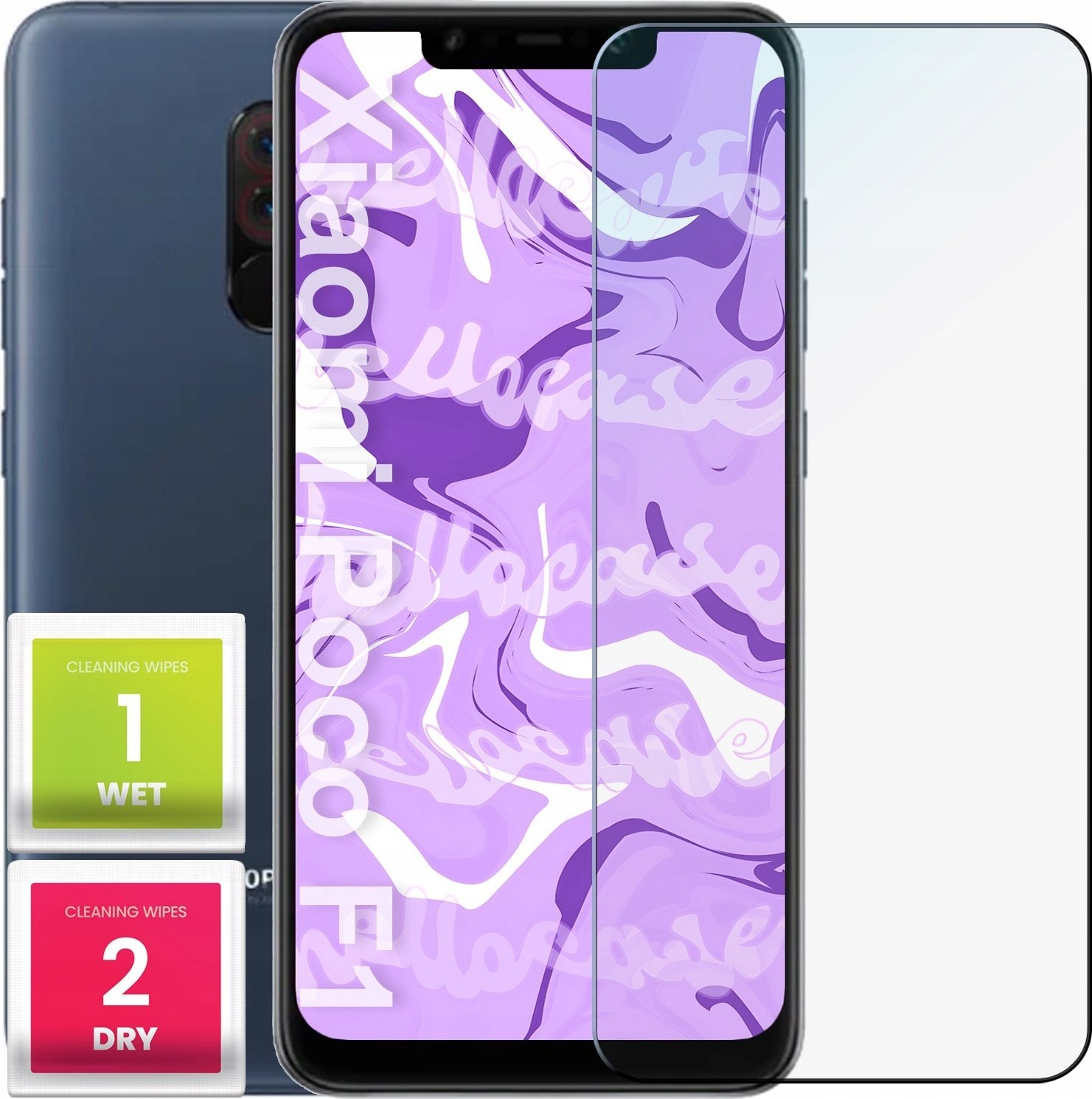 Hello Case Szkło Hartowane do Xiaomi Poco F1 (szybka 9H, płaskie 2.5D, ochronne)