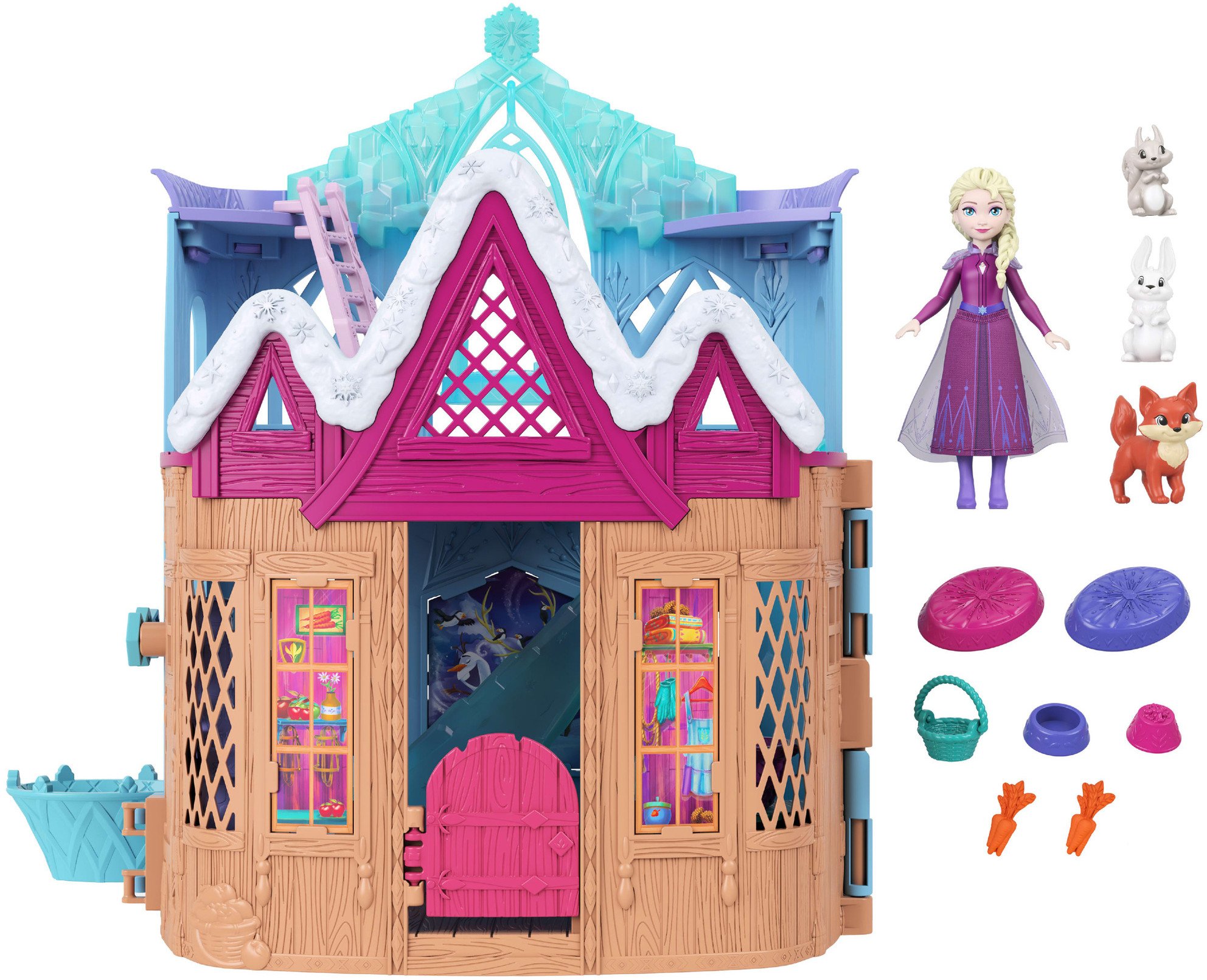 Mattel Domek dla lalek Disney Frozen Zimowy domek zwierzątek (JFG28)