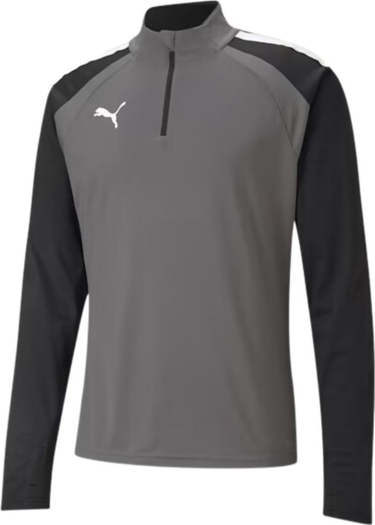 Bluza męska Puma teamLIGA 1/4 Zip Top szaro-czarna 657236 13