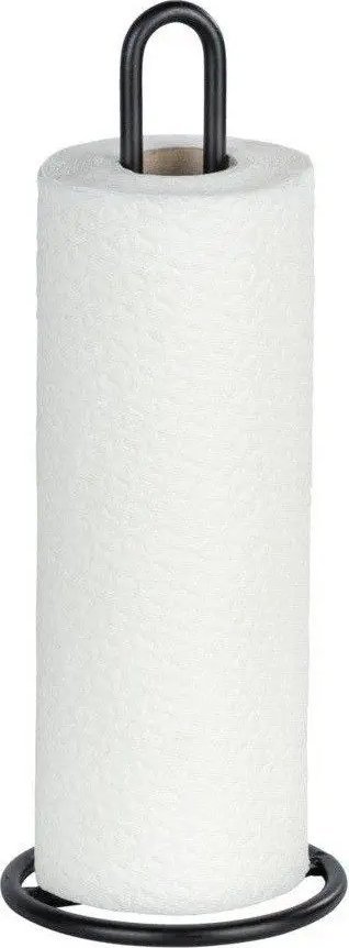 Wenko Stojak na ręcznik papierowy Ø 12,5 cm, czarny, WENKO