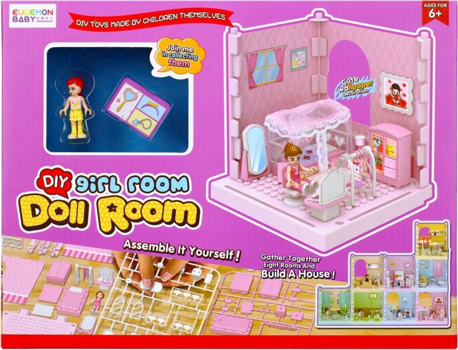 Mega Creative KLOCKI KONSTR POKOJ DZIEWCZ 35X27X6 MC WB 18/36