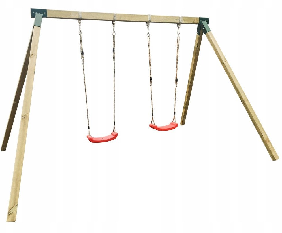Huśtawka podwójna drewniana Hektor siedziska sosnowa