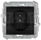 12IGP-1zp ICON Mechanizm gniazda pojedynczego z uziemieniem 2P+Z (przesłony torów prądowych) czarny mat 12IGP-1zp