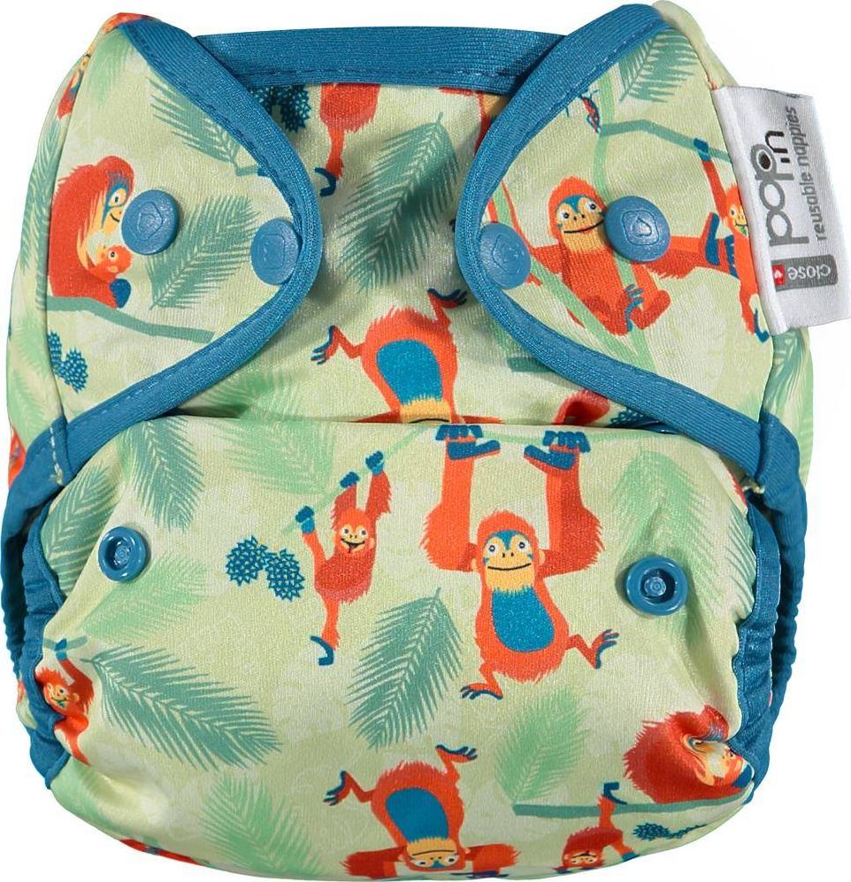 Close Caboo Otulacz, pieluszka wielorazowa Pop-in AIO Orangutan z napami 4.5-16 kg, 1 szt.