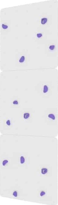 Małpiszon Ścianka wspinaczkowa dla dzieci biała z fioletowymi kamieniami