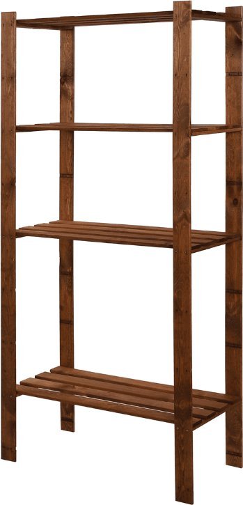 Wamar-Sosenka Regał na książki drewniany B23R 150x80x38 4 półki Brązowy