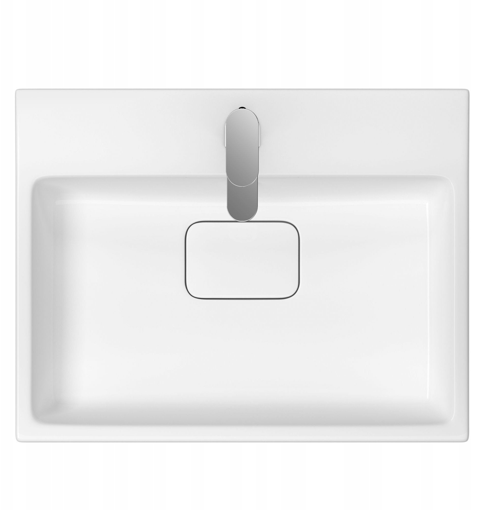 Umywalka Cersanit Virgo umywalka 60,5x46 cm meblowa prostokątna biała EcoBox K118-006-ECO