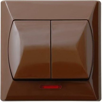 Ospel Łącznik świecznikowy Akcent podwójny z podświetleniem brązowy (ŁP-2AS/24)