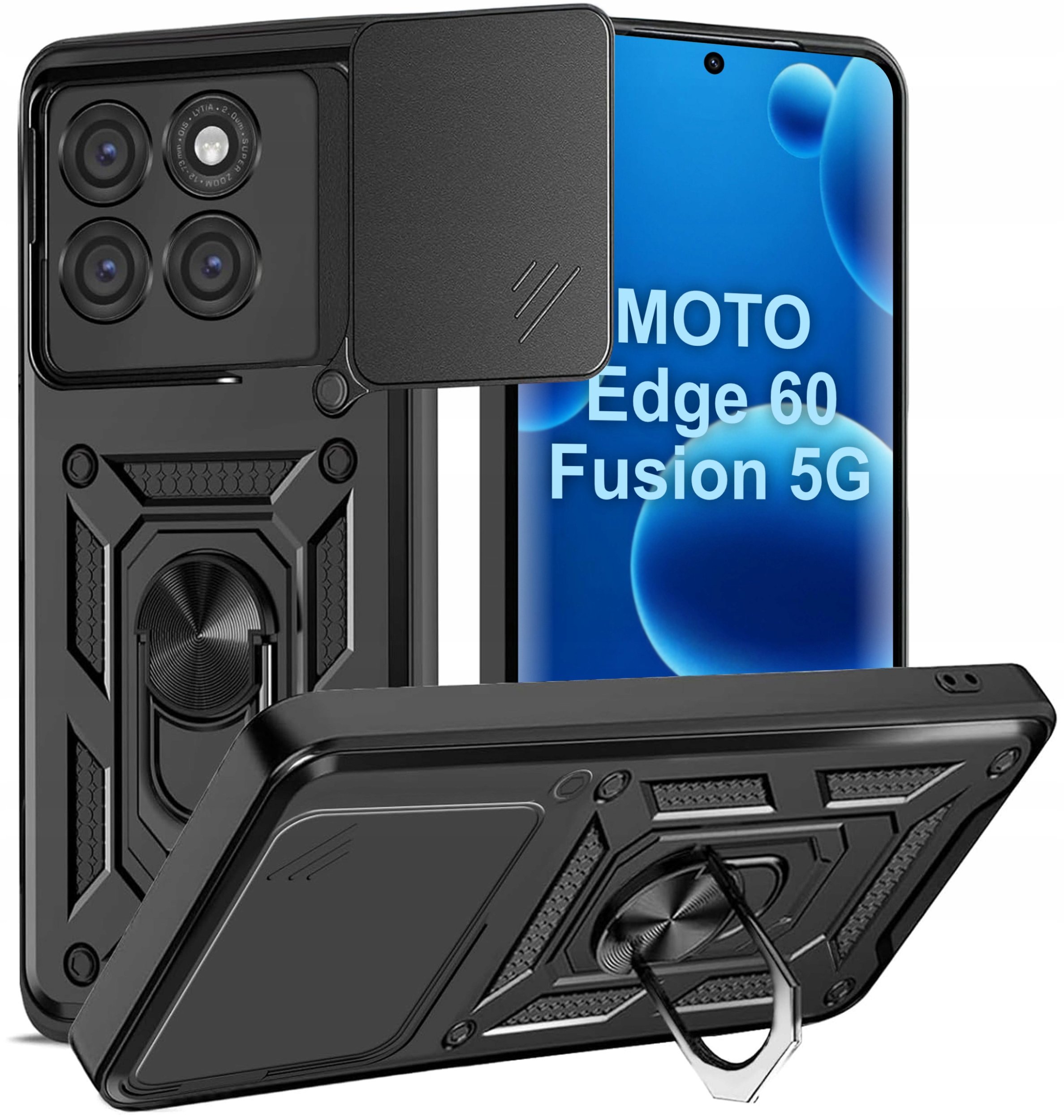 Etui do Motorola EDGE 60 Fusion 5G | EDGE 60 PRO PANCERNE SLIDE RING CASE
