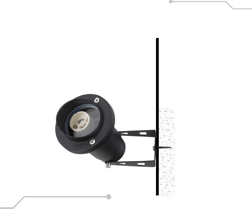 V-TAC Oprawa Gruntowa Ogrodowa Wbijana Aluminium GU10 Czarna z daszkiem IP65 V-TAC VT-7704 3 Lata Gwarancji