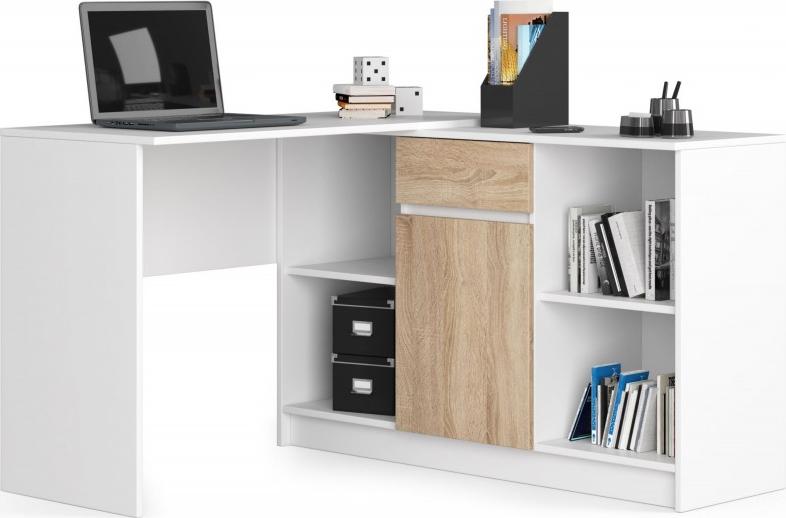 Biurko Fabryka Mebli Akord B-17 Biało-Beżowe 120 cm x 126 cm