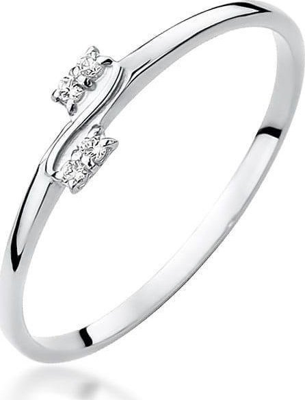 Best Diamonds złoty pierścionek z brylantem 0.03ct 21