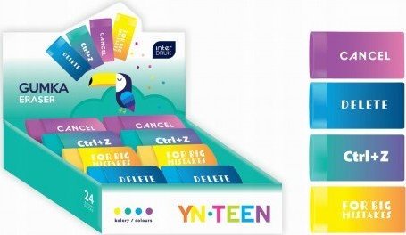 BTS Gumka do mazania szkolna miękka kolorowa