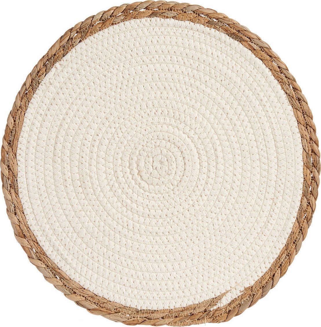 Giftdecor Podkładka pod talerz, z plecionką z trawy morskiej na brzegach