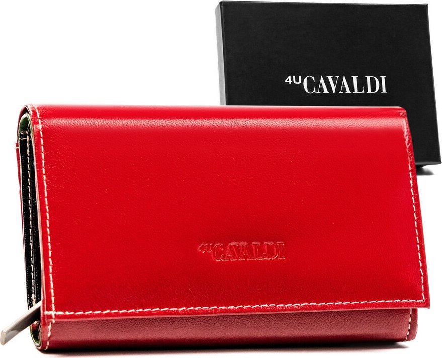 4U Cavaldi Duży, skórzany portfel damski z systemem RFID - 4U Cavaldi NoSize