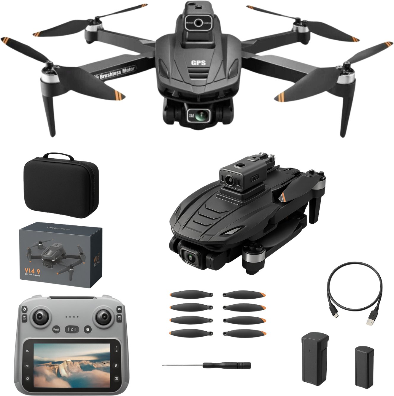 DRON Z KAMERĄ WIFI 5G GPS ZABAWKA ZDALNIE STEROWANY APLIKACJA ZASIĘG 3000M