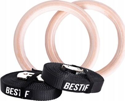 Bestif Drewniane kółka do ćwiczeń crossfit (BKG02)