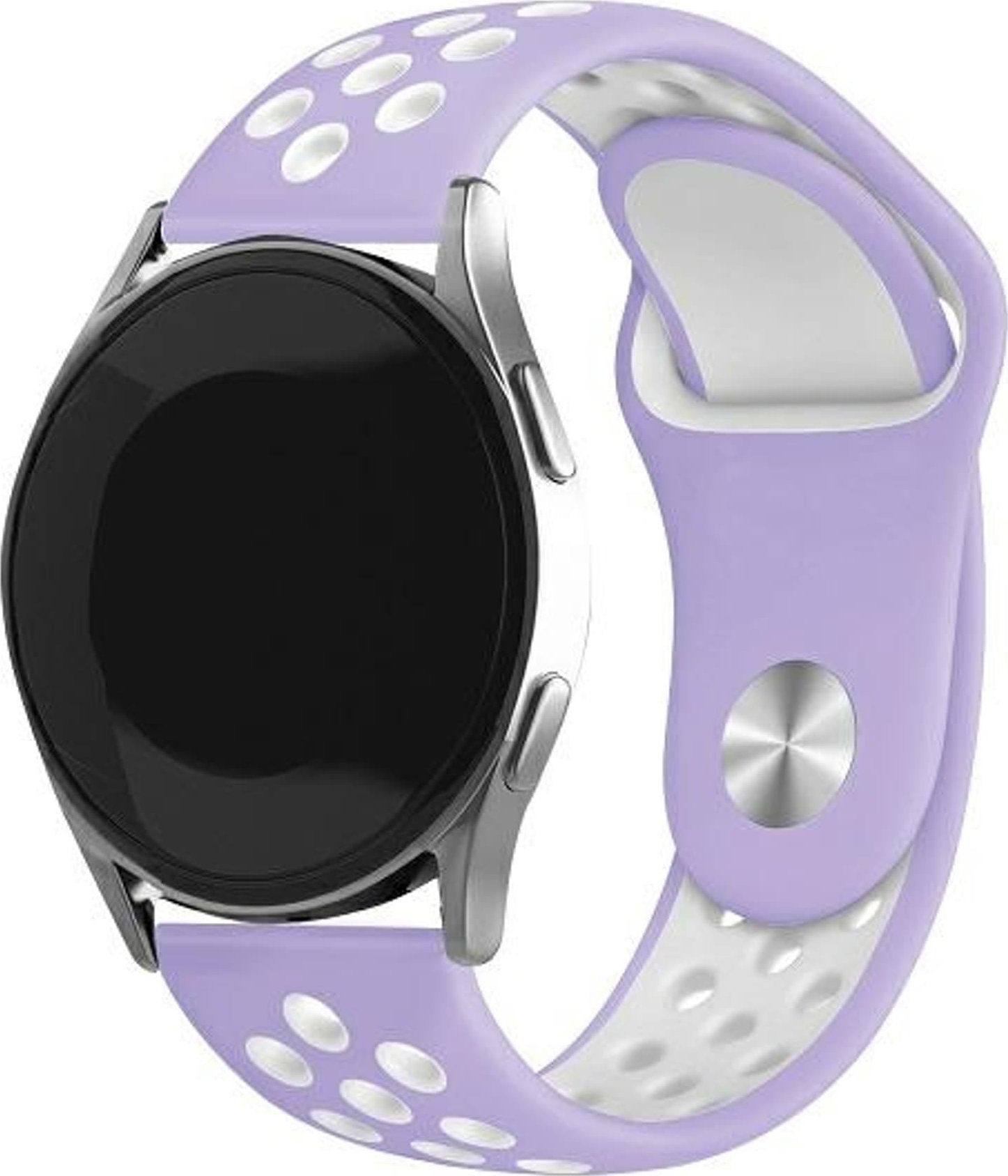 Beline pasek Watch 20mm Sport Silicone fioletowo-biały purple/white box