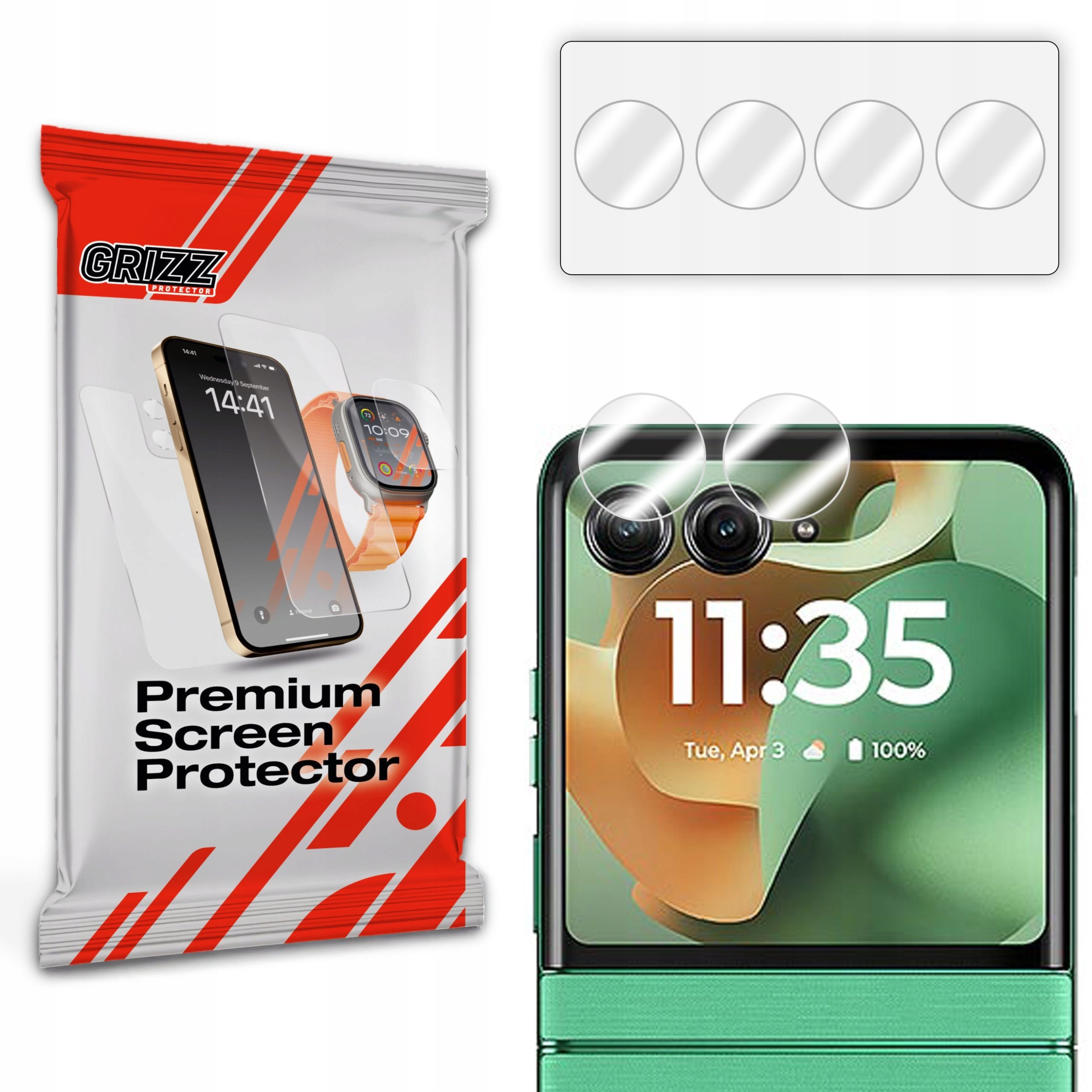 Szkło na aparat GrizzGlass HybridGlass Camera do Motorola Razr 60