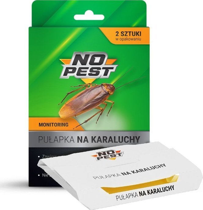 NO PEST Lep na Karaluchy 2 szt Pułapka Lepowa Środek Sposób Pułapka na Karaluchy Prusaki Karaczany