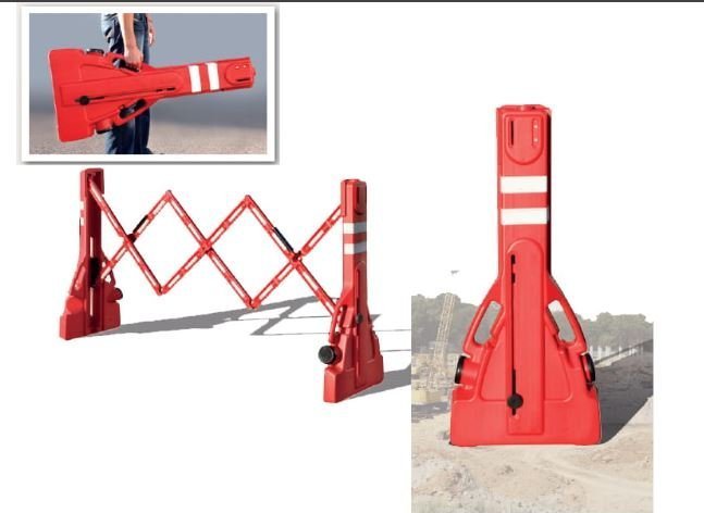 Sklep Drogowy Barierka harmonijkowa z systemem składania (wym. 2200 x 1100 mm)