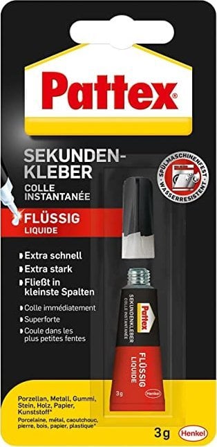 Pistolet do kleju Pattex Pattex Sekundenkleber Classic Flüssig WA97, Tube mit 3g