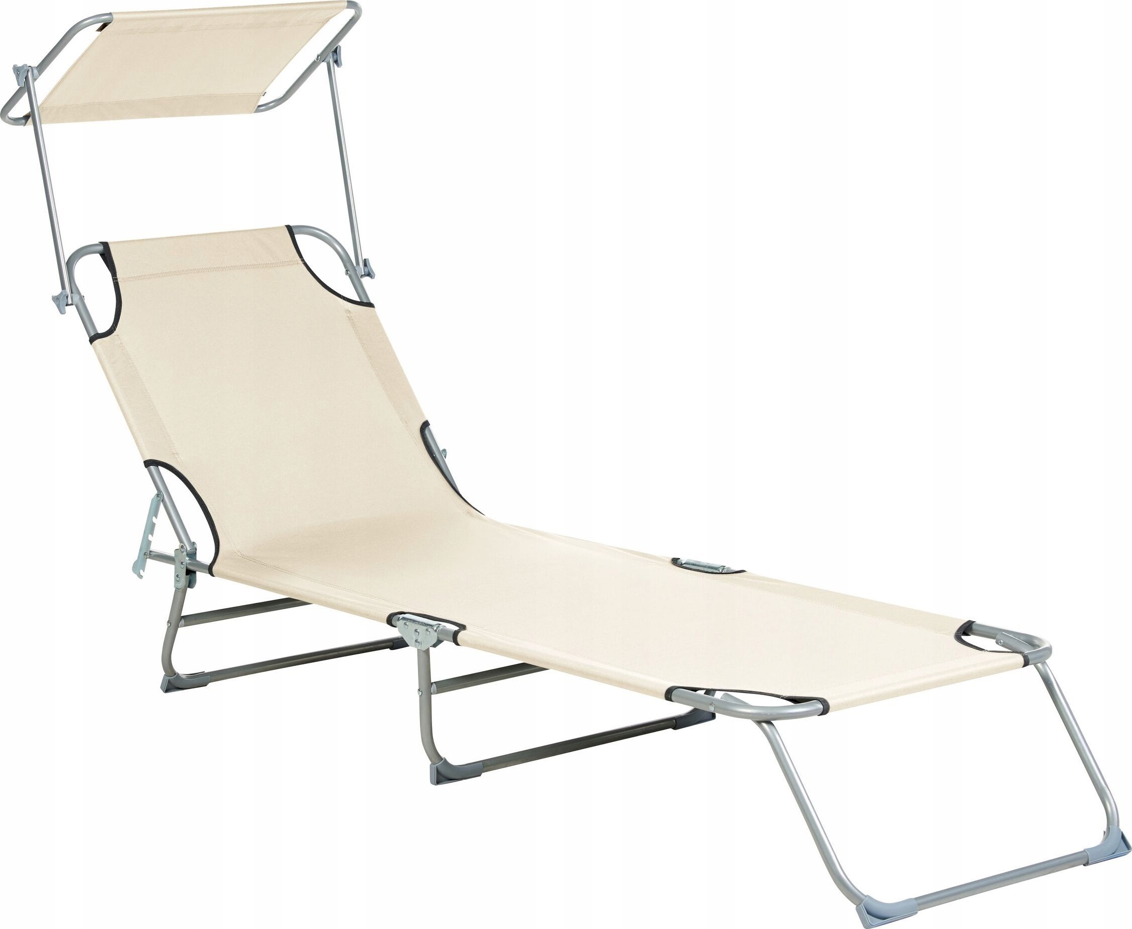 Beliani Leżak Metal Kremowy FOLIGNO