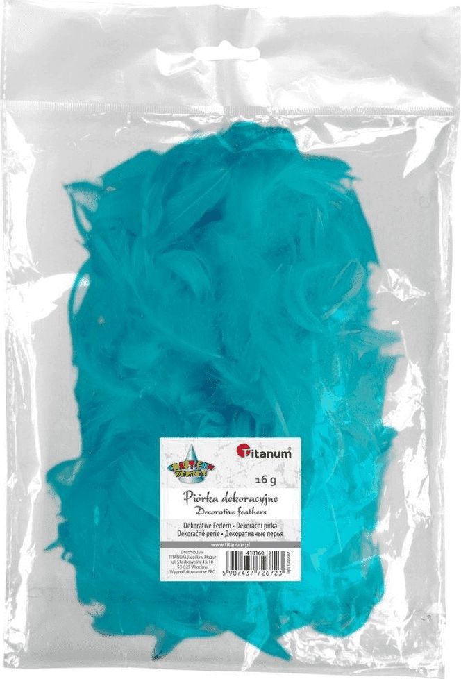 Titanum Piórka puch 16g jasnoturkusowe