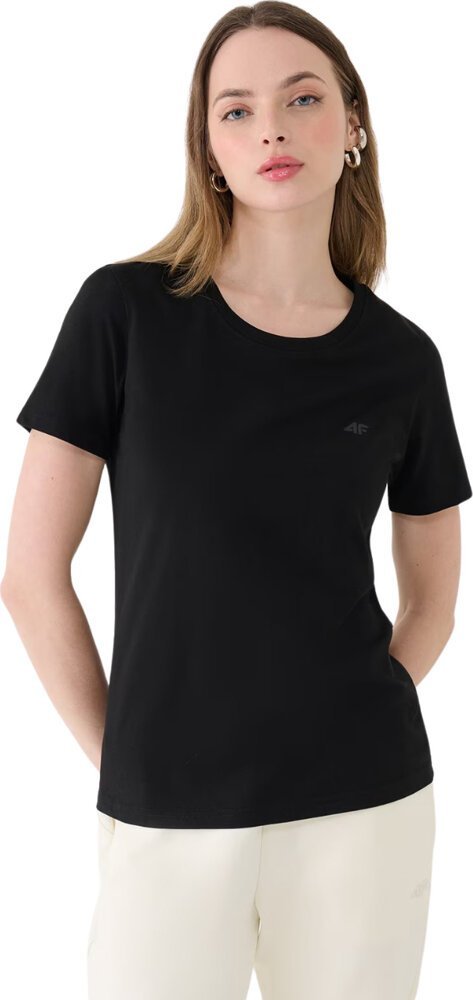 Koszulka damska 4F F2356 czarna 4FWMM00TTSHF2356 20S S