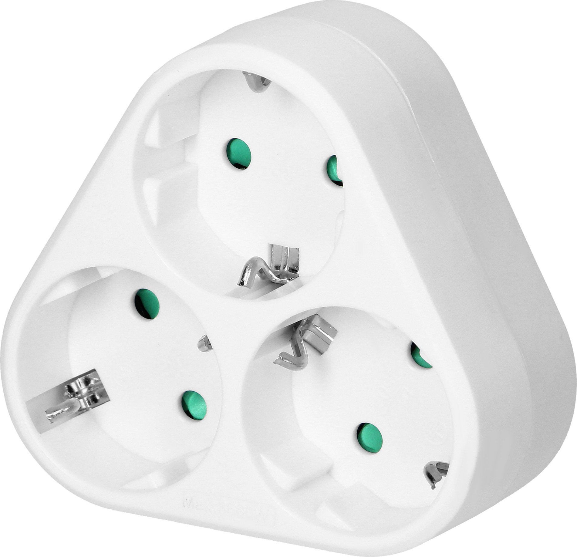 Orno Rozgałęźnik trójkątny 3x2P+Z (Schuko), biały