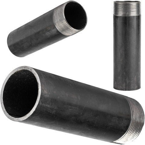 Króciec czarny jednostronnie gwintowany 40-150