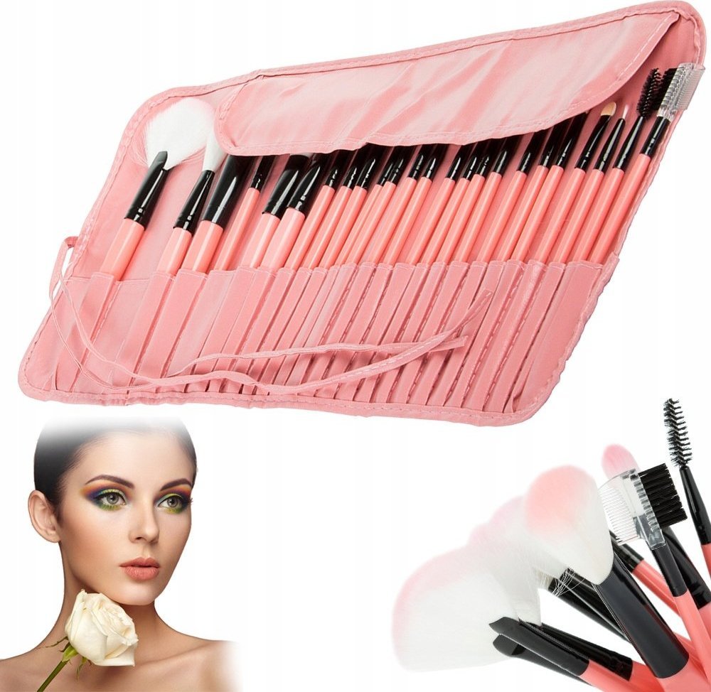 Verk ZESTAW PROFESJONALNYCH PĘDZLI DO MAKIJAŻU 24 SZTUK