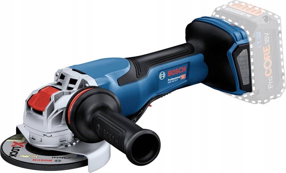 Szlifierka Bosch Bosch X-LOCK cordless angle grinder BITURBO GWX 18V-15 P Professional solo, 125mm (blue/black, without battery and charger, in L-BOXX