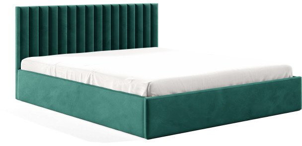 Łóżko tapicerowane FAME 140X200 stelaż drewniany, na wymiar, welur riviera 38