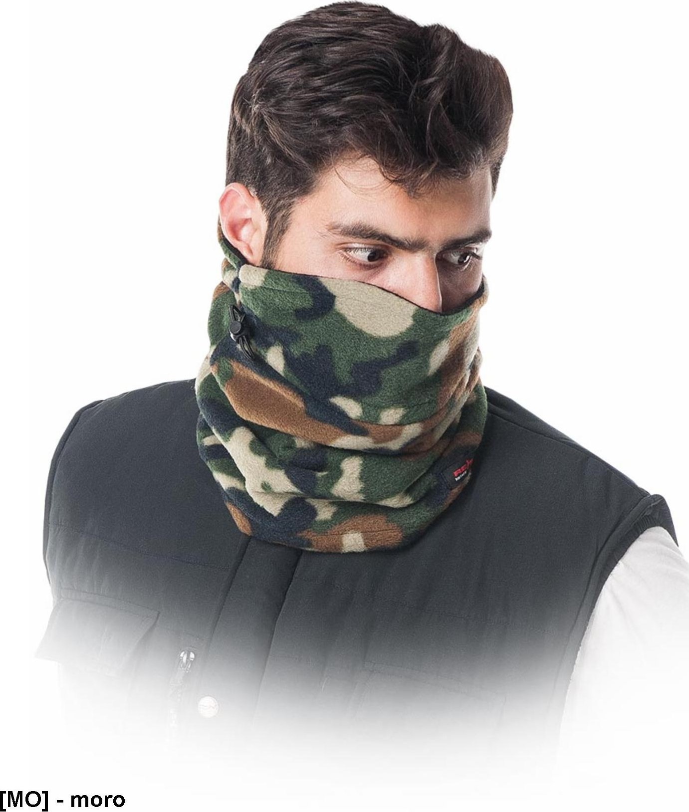 R.E.I.S. SZLTUBE - komin polarowy, 100% poliester - czarny - UNI. >> DOSTĘPNY OD 28 GRUDNIA 2020