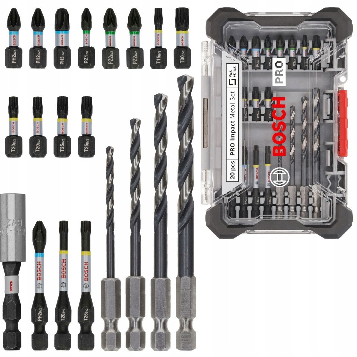 ZESTAW WIERTEŁ I BITÓW PRO Metal Set