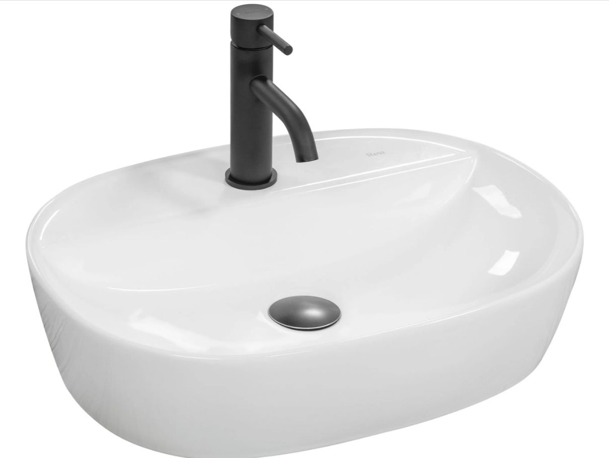 Umywalka Rea Carina nablatowa 50cm biała