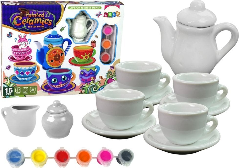 Zestaw Kreatywny Do Herbaty DIY Farby Porcelana LEAN Toys
