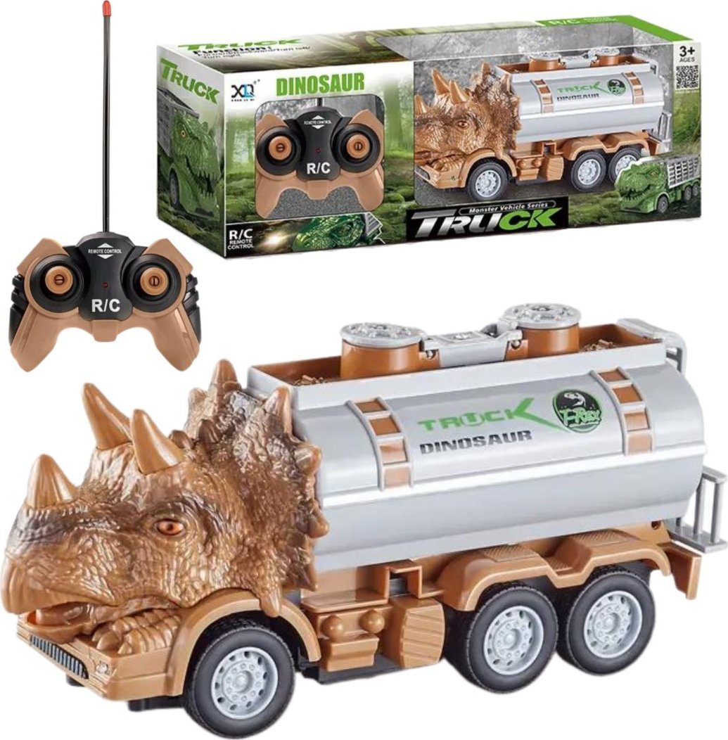 CIĘŻARÓWKA DINOZAOR ZBIORNIK CYSTERNA ZDALNIE STEROWANY RC ŚWIATŁO DŹWIĘK