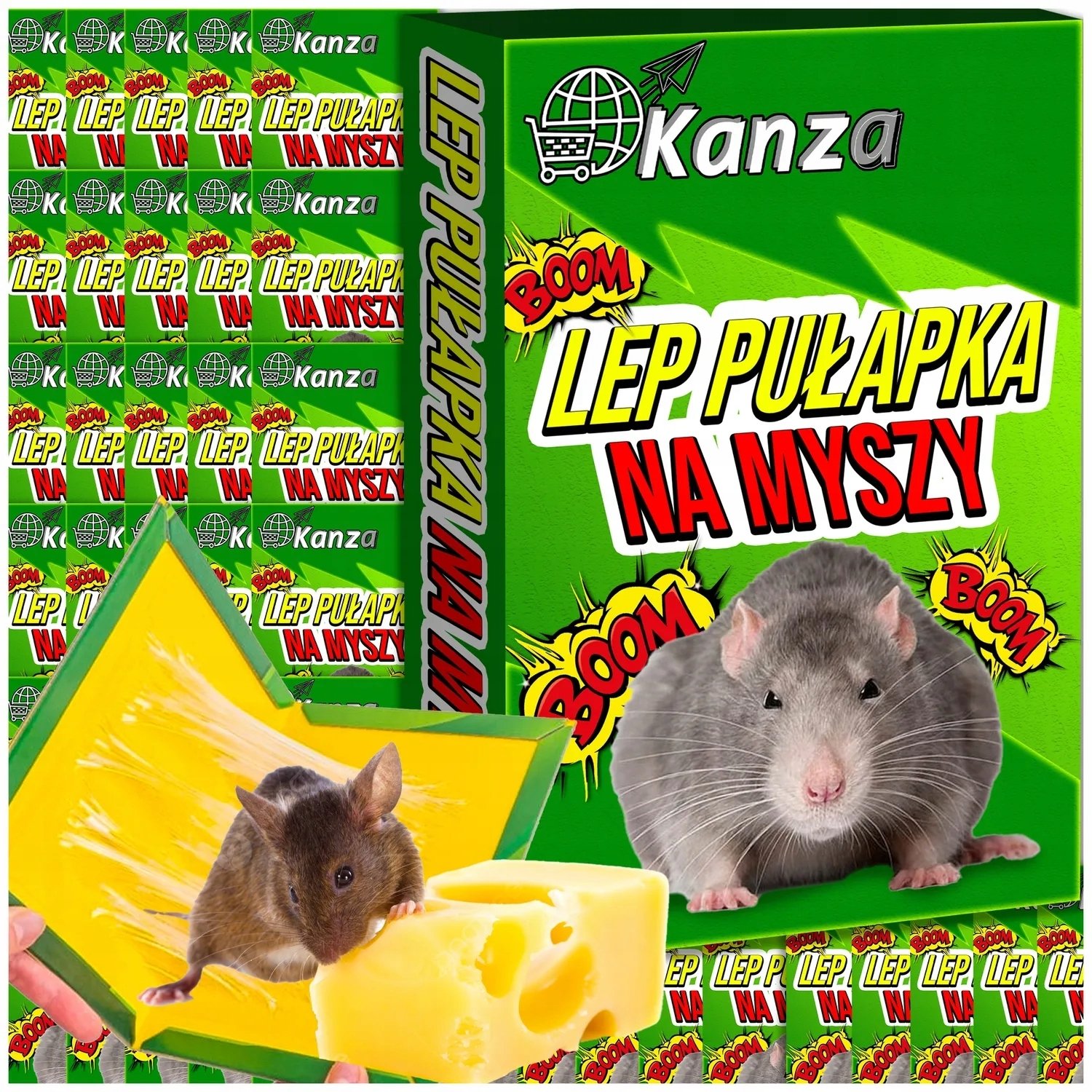 60x PUŁAPKA NA MYSZY SZCZURY MYSZOŁAPKA KANZA