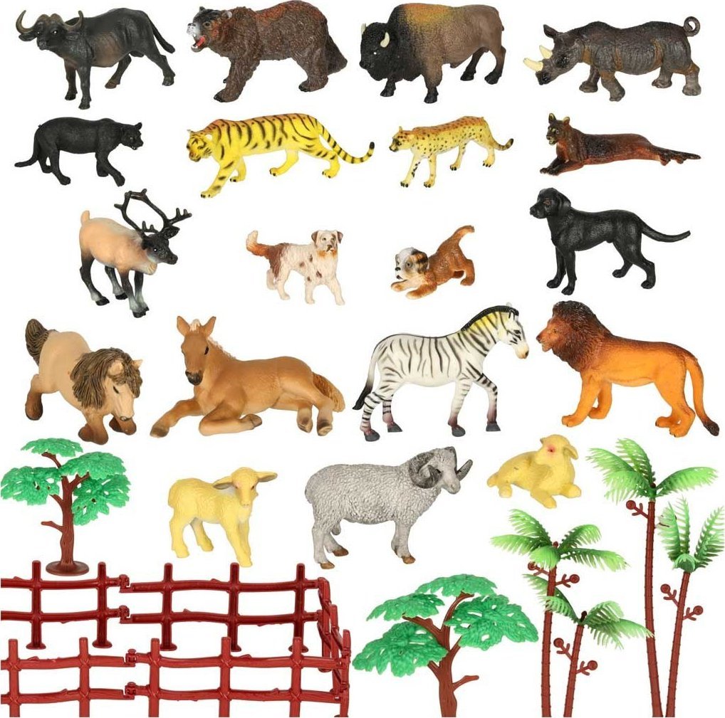 Figurka Lean Sport Figurki zwierzęta zoo zestaw do zabawy 31 el.