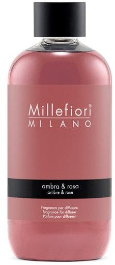 Millefiori Milano Fragrance Diffuser Ambra & Rosa Refill 250 ml