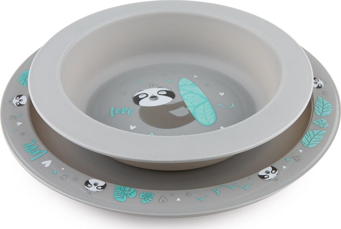 Canpol Zestaw naczyń dla dzieci Exotic Animals leniwiec 4m+ Canpol